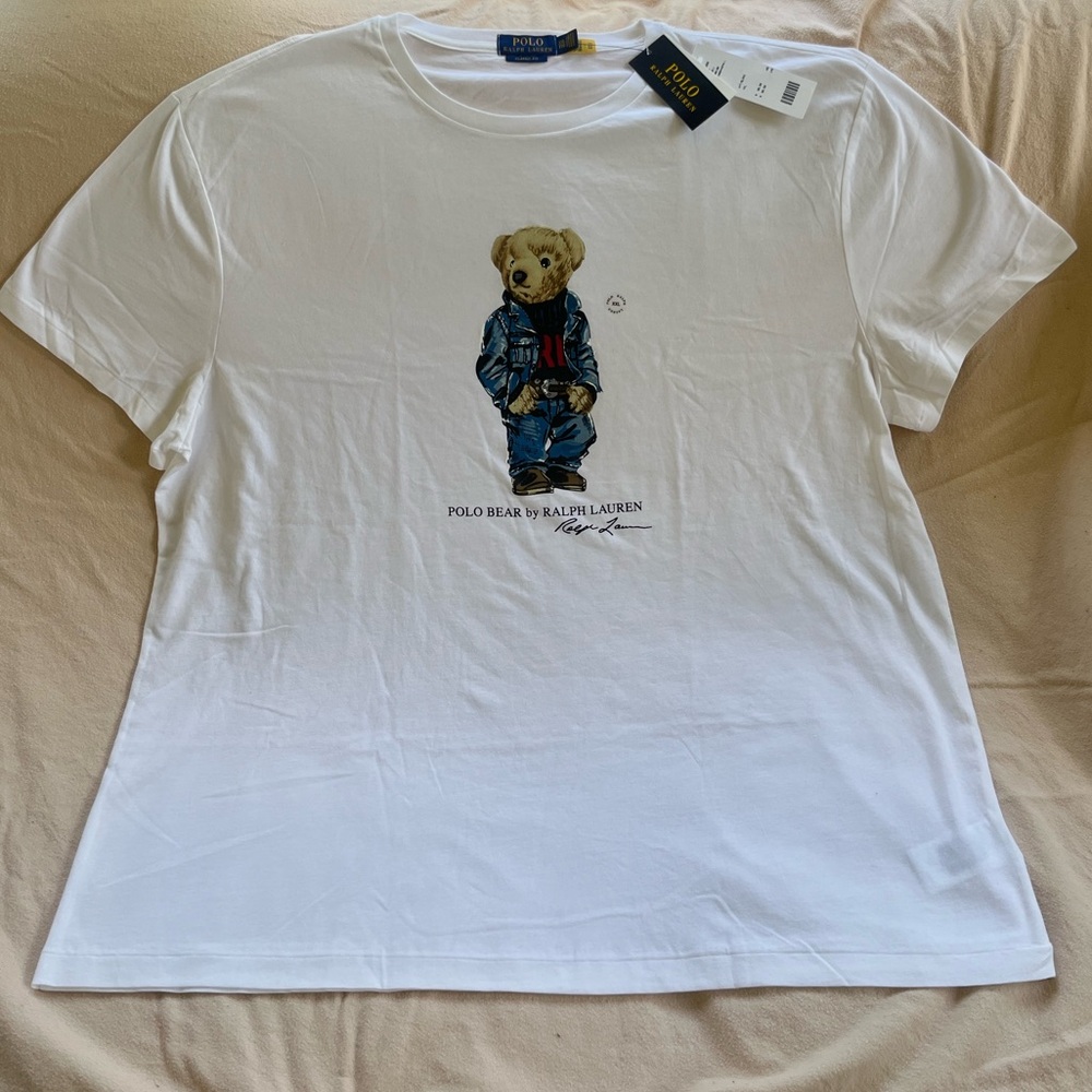 Polo Bear by Ralph Lauren White Tee SZ XXL NEW with Tags